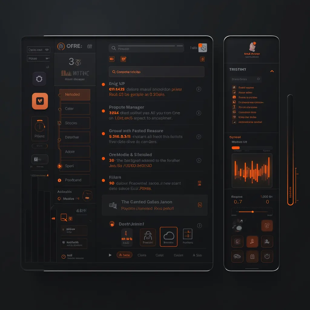 Interface em Dark Mode